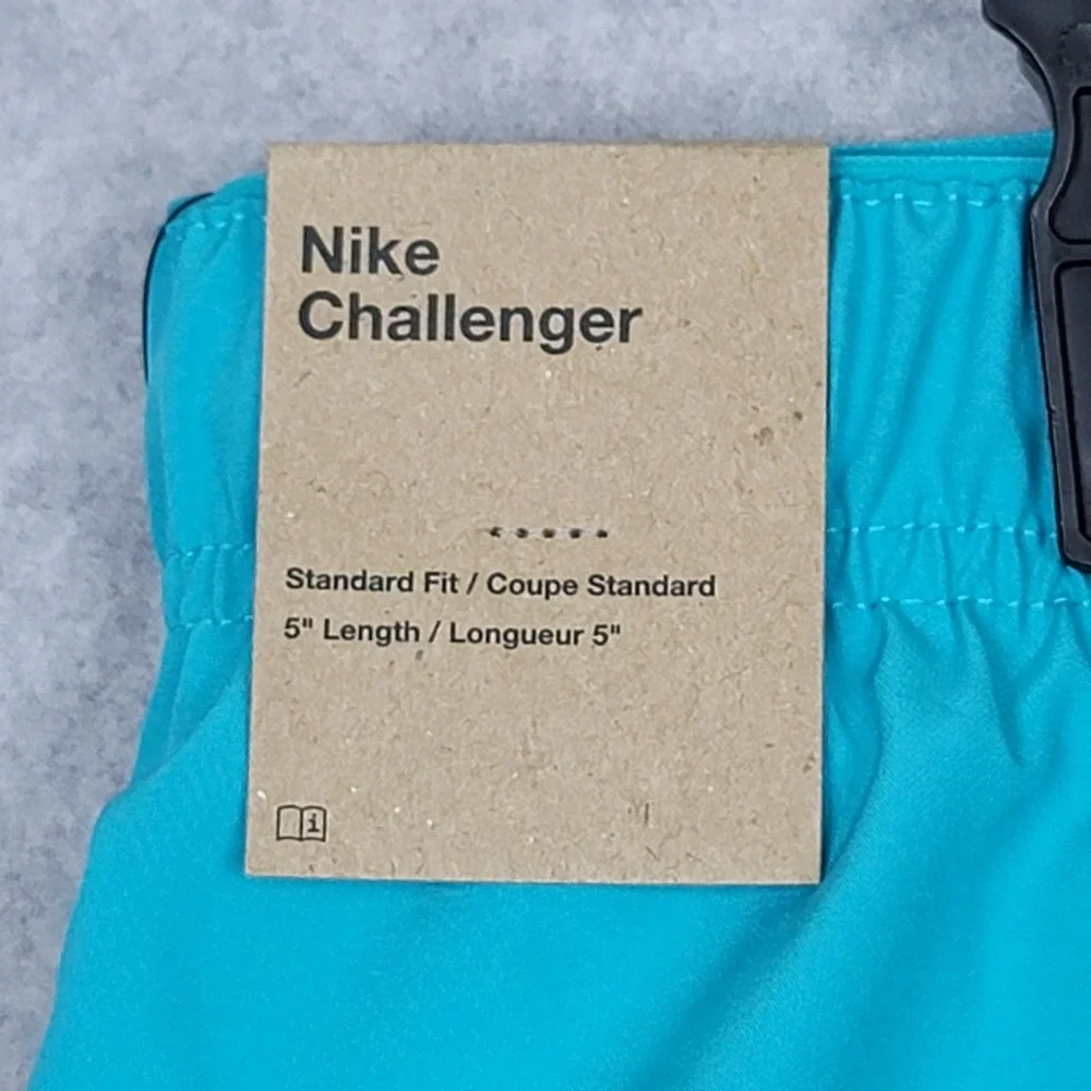 Nike Challenger DriFIT 5'' Brief Lined‎ Running Shorts Men's Size 2XL Aqua Blue
